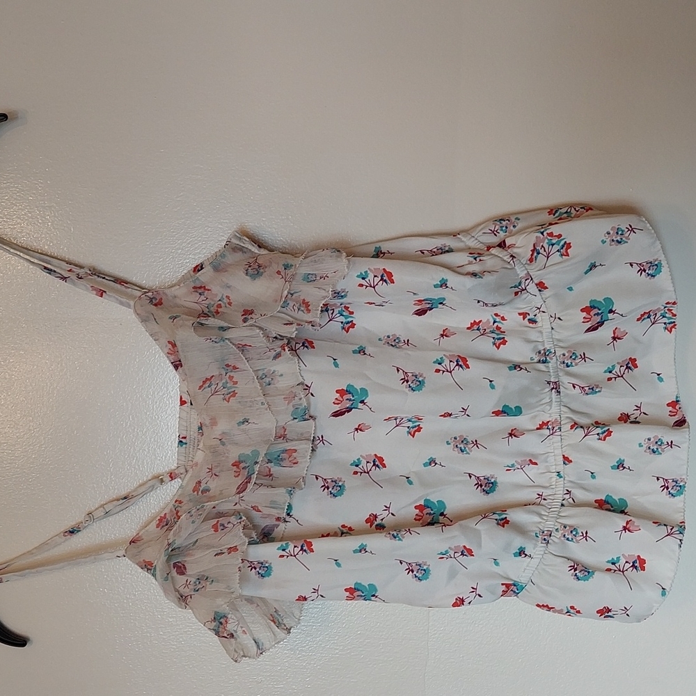 American Eagle Outfitters Off White Floral Top